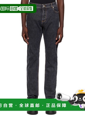 1h可退 香港直邮Balmain 巴尔曼 男士 黑色做旧牛仔裤 AH1MG000DD