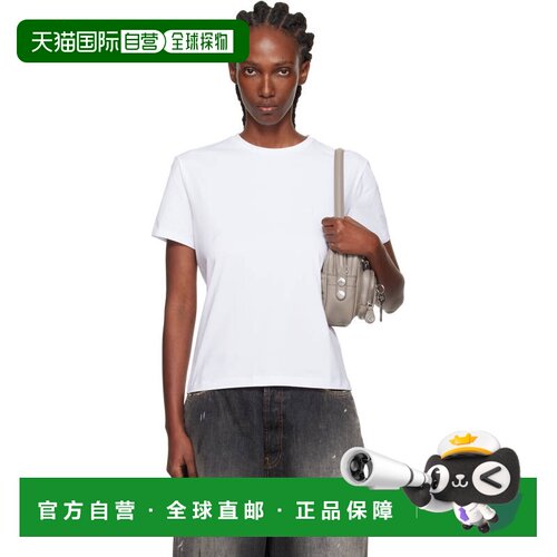 1h可退 香港直邮Acne Studios 艾克妮 女士 白色徽标贴饰 T恤 CL0