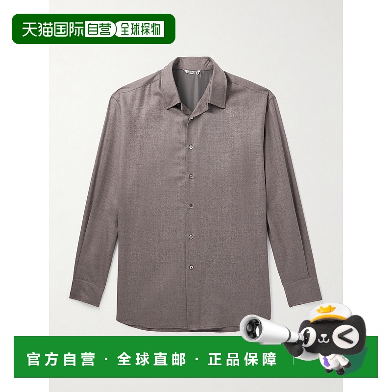1h可退 香港直邮AURALEE 男士 羊毛/斜纹布衬衫 A25AS01OS5333832