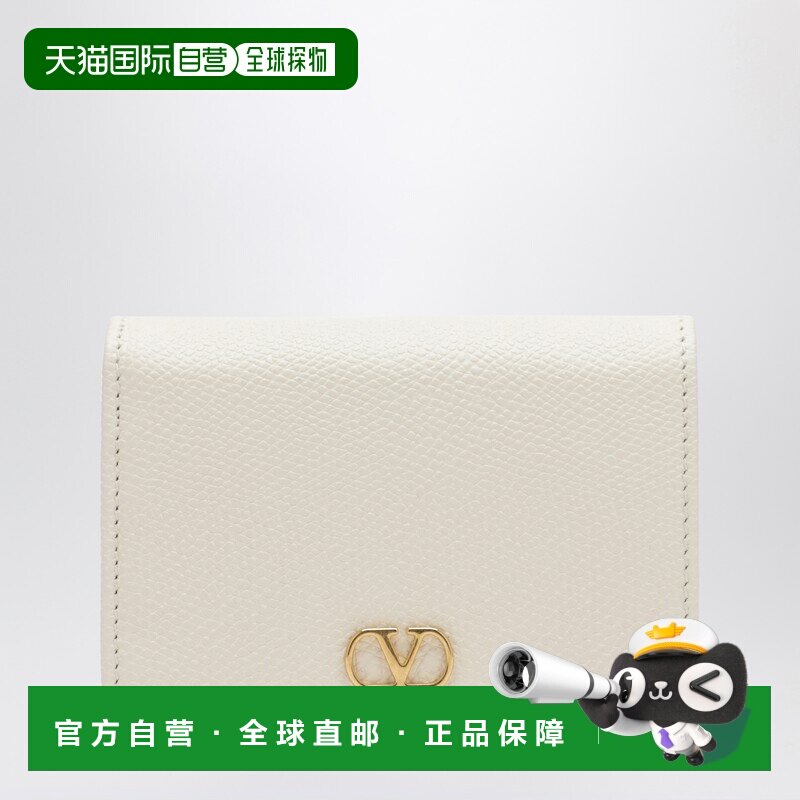 香港直邮valentino 华伦天奴 女士 VLogo 标志皮革钱包(米白色) 8