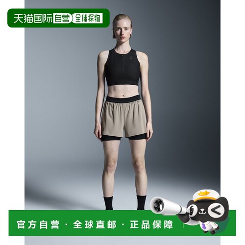 自营欧洲直邮ON昂跑 Performance系列女士浅棕灰色/黑色聚酰胺跑