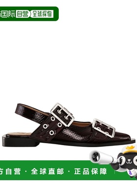 香港直邮Ganni Dames 粗扣平底凉鞋 S2951正品时尚舒适百搭外穿