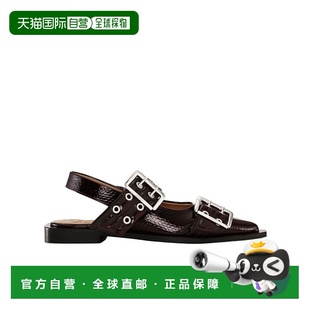 香港直邮Ganni Dames 粗扣平底凉鞋 S2951正品时尚舒适百搭外穿