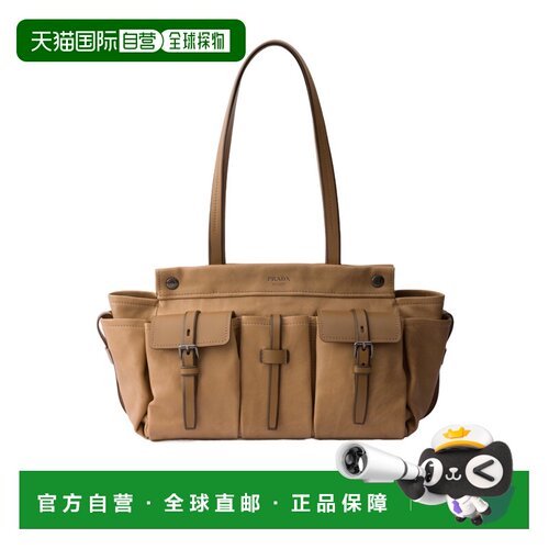 Prada Route 大号皮革手提包托特包单肩包 1BG644【付后1h可退】