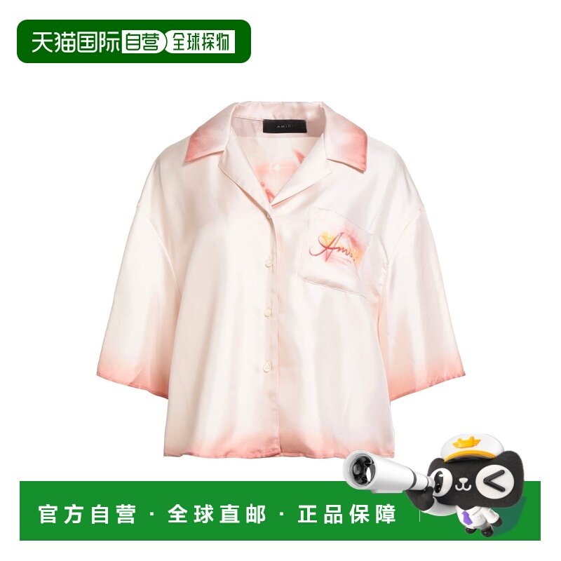 1h可退 香港直邮AMIRI 女士 Blouses 真丝衬衫 pink粉色 舒适时尚,女装/女士精品,衬衫,淘宝优惠券,粉丝福利购,淘宝优惠卷