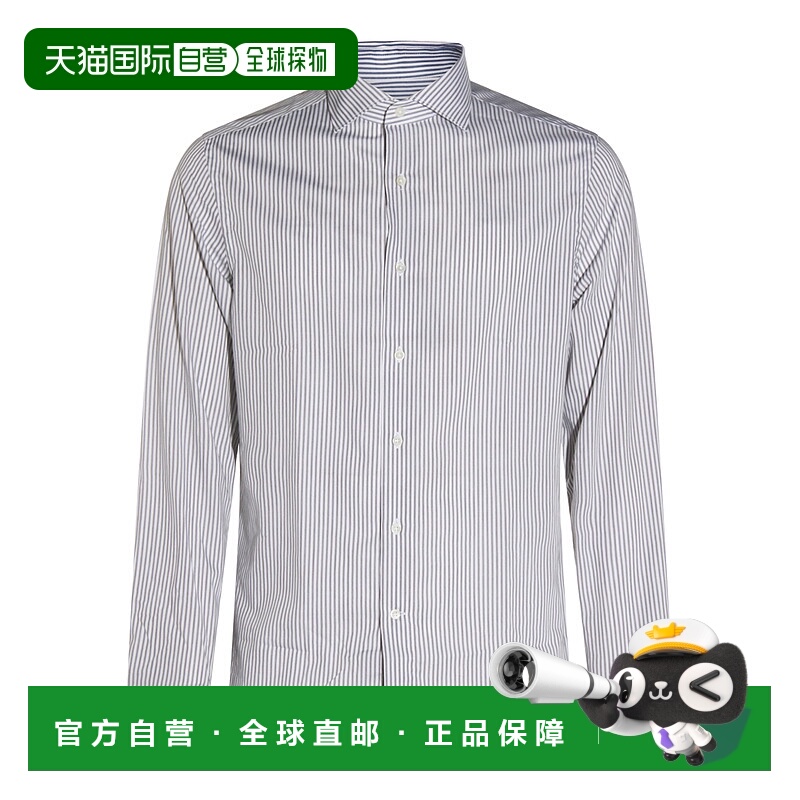 1h可退 香港直邮Canali 康钠丽 男士 浅蓝棉质衬衫 CCLX0C3GD0361