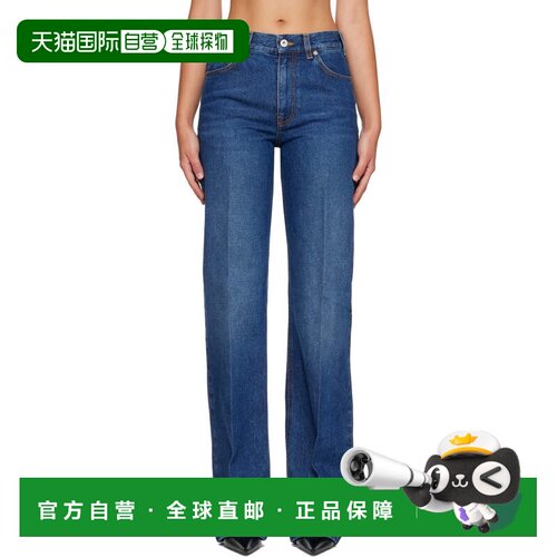 1h可退 香港直邮Mugler 穆勒 女士 蓝色 Washed Five Pocket Stra