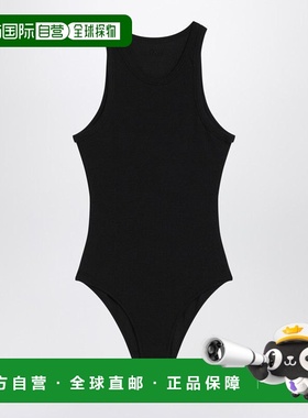 1h可退 香港直邮alaia 女士 黑色无袖罗纹连体衣 AA9B0382J085BCO