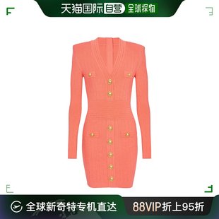 罗纹针织连衣裙 香港直邮Balmain BF1R8059KB07