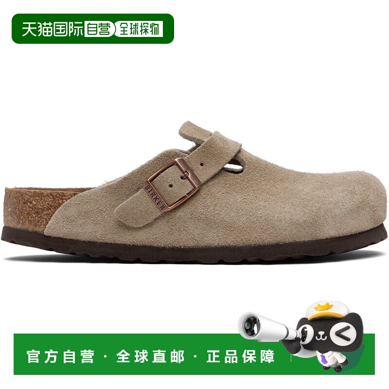 1h可退 香港直邮birkenstock 勃肯 女士 常规版灰褐色Boston Soft图片