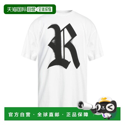 1h可退 香港直邮Raf Simons 拉夫 西蒙 男士 T恤 white白色 舒适