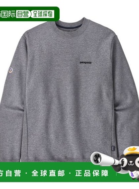 自营欧洲直邮PATAGONIA FITZ ROY ICON灰色再生聚酯圆领卫衣男女
