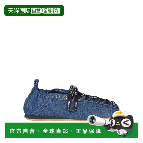 香港直邮GANNI 女士休闲鞋 B1040015077 SS2026 蓝色 Denim Laced
