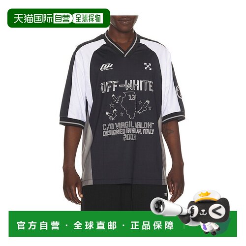 香港直邮off-white 男士 Team 鹰状标饰足球毛线衫 44MAD013S26J0