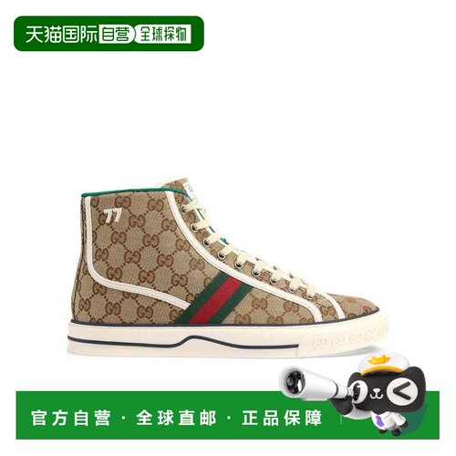 自营Gucci logo绑带高帮休闲运动鞋 625807HVK70