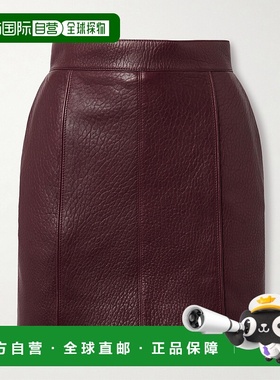 1h可退 香港直邮Chloe 蔻依 女士 紫色羔羊皮迷你半身裙 CH25WCJ4