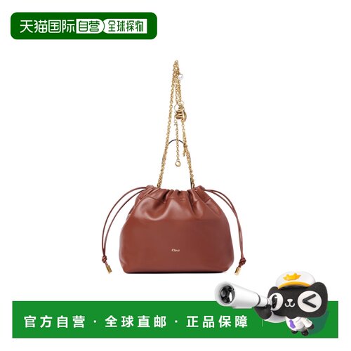 香港直邮CHLOÉ 女士斜挎包 CH26UP789R1226P AW2026 棕色 抽绳单