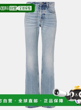 1h可退 香港直邮Saint Laurent 圣罗兰 女士 Nico 高腰直筒牛仔裤