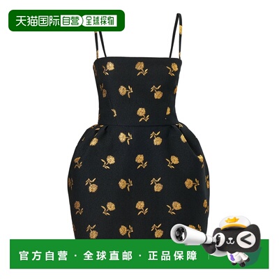 香港直邮CAROLINA HERRERA 女士 Bell-Shaped 粉色提花迷你连衣裙
