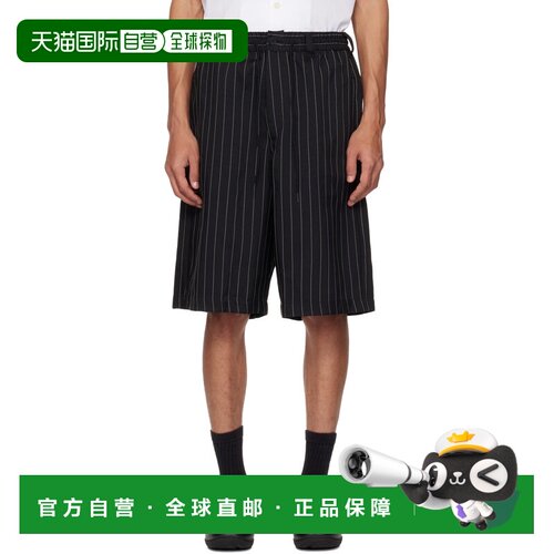 香港直邮Y-3 男士 黑色 Pinstripe Sport Uniform 短裤 KR1690