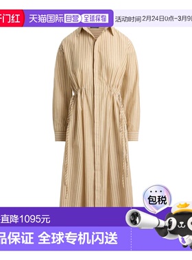 1h可退 香港直邮Ralph Lauren 条纹衬衫裙 211A96364