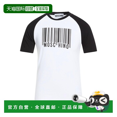1h可退 香港直邮Moschino 莫斯奇诺 男士 T恤 white白色 舒适时尚