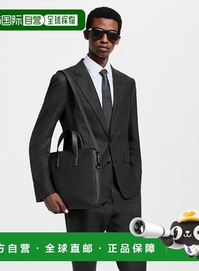 自营欧洲直邮LV路易威登 Gate系列男士黑色小牛皮可调节肩带公文