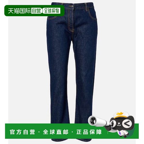 1h可退 香港直邮The Row 女士 Riaco 中腰直筒牛仔裤 blue蓝色 舒