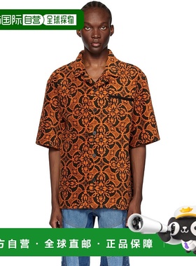 香港直邮Marine Serre 男士 橙色 & 黑色 Towels 衬衫 T249SS23X