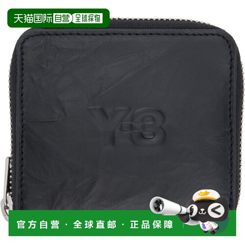1h可退 香港直邮Y-3 男士 拉链皮革钱包 JD2895 black黑色 舒适时