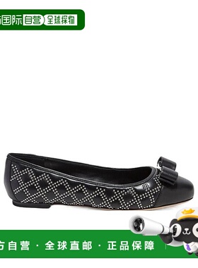 香港直邮Salvatore Ferragamo 铆钉圆头芭蕾鞋 715332菲拉格慕