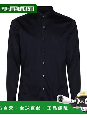 1h可退 香港直邮Canali 康钠丽 男士 黑色棉质衬衫 CSL7056GN0231