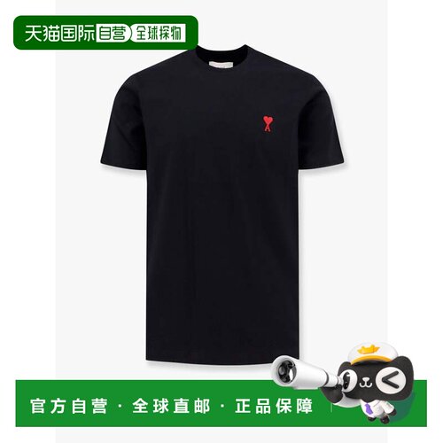 香港直邮Ami Paris 男士 Ami and Polos 巴黎T恤黑色T恤 BFUTS035