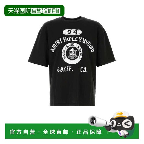 香港直邮AMIRI 男士T恤 AM426JR025BLACK AW2026 【付后1h可退】