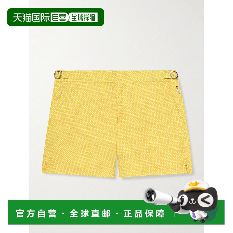 1h可退 香港直邮Orlebar Brown 男士 Setter 修身中长印花再生泳