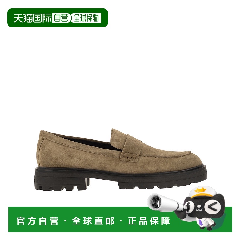 香港直邮Hogan 男士 圆头乐福鞋 HXM6730FM90BYE brown棕色 舒适