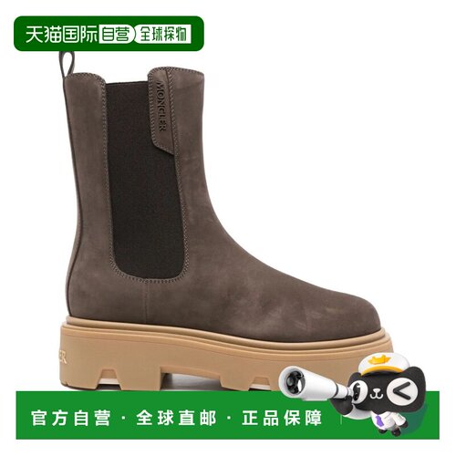 香港直邮Moncler 盟可睐 女士 Aurea牛巴革切尔西靴 K209B4F00120