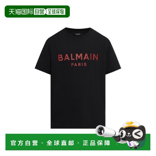 香港直邮BALMAIN 男士T恤 GH1EG000BD45EPR AW2026 黑色 T-Shirt