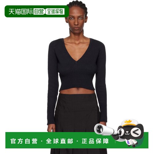 1h可退 香港直邮Our Legacy 女士 黑色 Sharp V-Neck 针织衫 W226