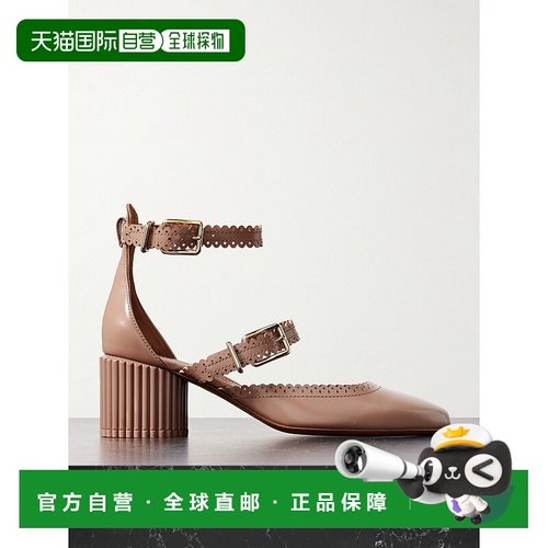 香港直邮ZIMMERMANN 女士 Eddie 齿纹皮质玛丽珍浅口鞋 5422FF25A