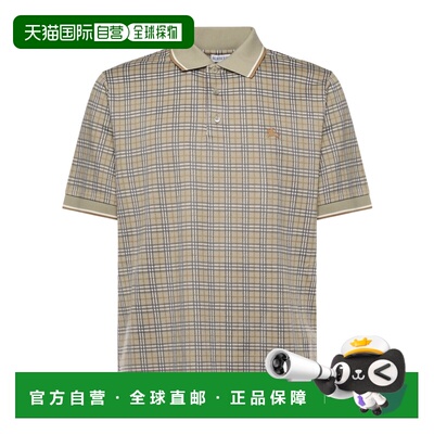 1h可退 香港直邮BURBERRY 男士T恤 81195631 SS2026 花色 短袖Pol