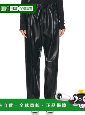 1h可退 香港直邮KHAITE 女士 Trenton 裤子 3160887 black黑色 舒