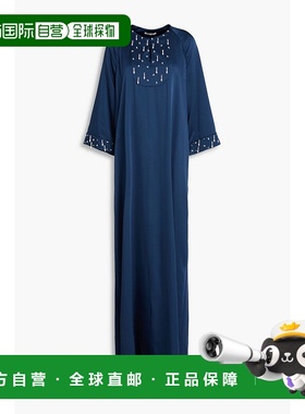 1h可退 香港直邮EMILIA WICKSTEAD 女士 Arles 精饰缎面长款连衣