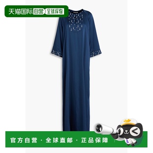 1h可退 香港直邮EMILIA WICKSTEAD 女士 Arles 精饰缎面长款连衣