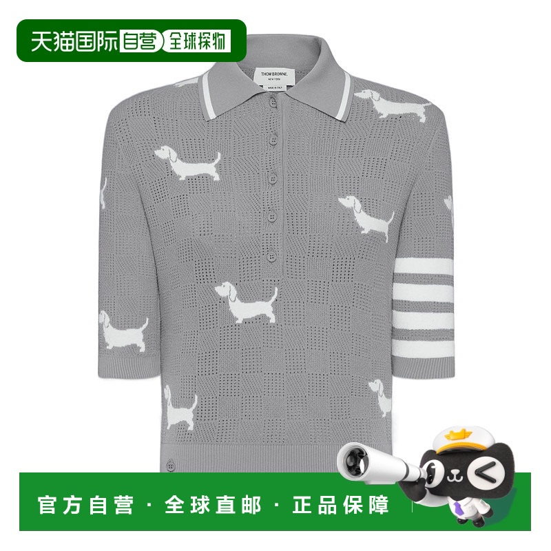 香港直邮Thom Browne 4 条纹 Hector 镂空Polo 衫 FKP115AY5502