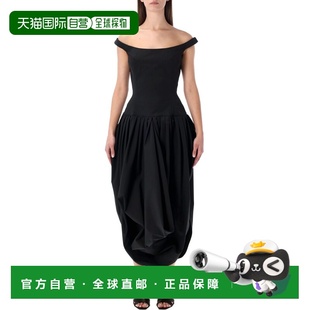 黑色垂褶露肩睡裙 1h可退 女士 butrym 258426BLAC 香港直邮magda