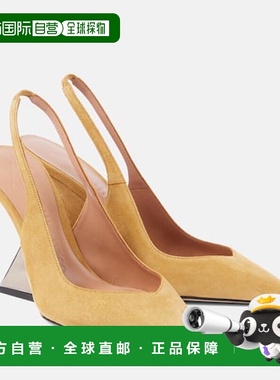 1h可退 香港直邮The Attico 女士 Cheope 绒面革坡跟鞋 beige米色