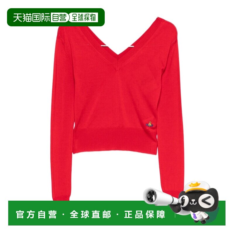 1h可退 香港直邮Vivienne Westwood V领毛衣 1803007NY001A长袖