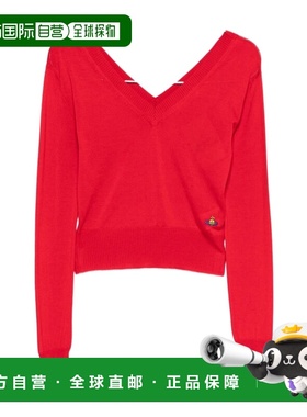 1h可退 香港直邮Vivienne Westwood V领毛衣 1803007NY001A