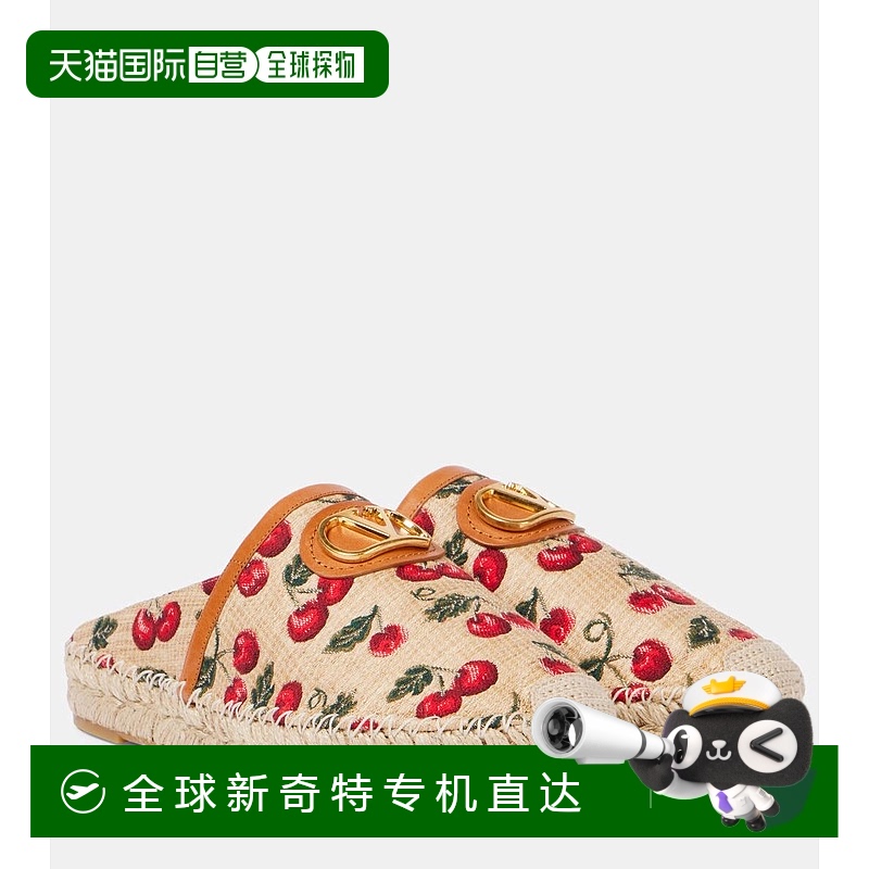 1h可退 香港直邮Valentino 华伦天奴 女士 VLogo Cherryfic 凉拖